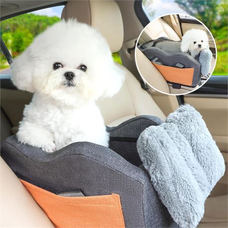 Dog Car Seat for Small Dog Center Console Seat Pet Booster Seat for Car Puppy