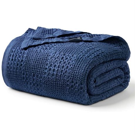 Joyfy Cooling Waffle Blanket Soft Turkish Cotton Blanket Breathable of Rayon