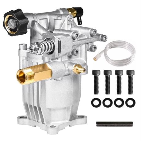 YAMATIC Horizontal 3/4" Shaft Pressure Washer Pump 3400 PSI 2.5 GPM | Fits