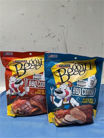 Purina Beggin' Strips Bacon & Beef Brisket Flavor dog treats 8oz + Purina