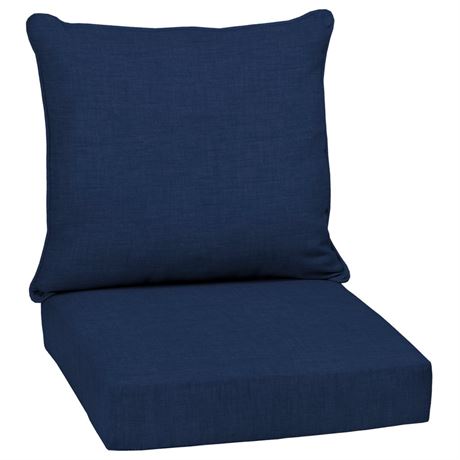 Arden Selections Outdoor Deep Seat Cushion Set, 24 x 24, Rain-Proof, Fade