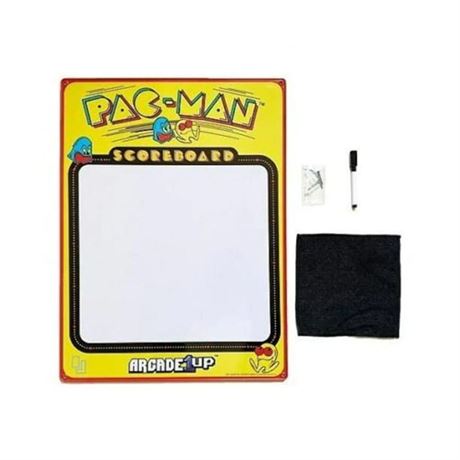 Pac-Man 24” Tin Scoreboard &Dry Erase wall hanging metal ARCADE1up Whiteboard