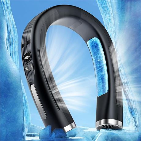 Portable Neck Cooling Fan 6000mah Rechargeable Personal Fans With 2 Cooling