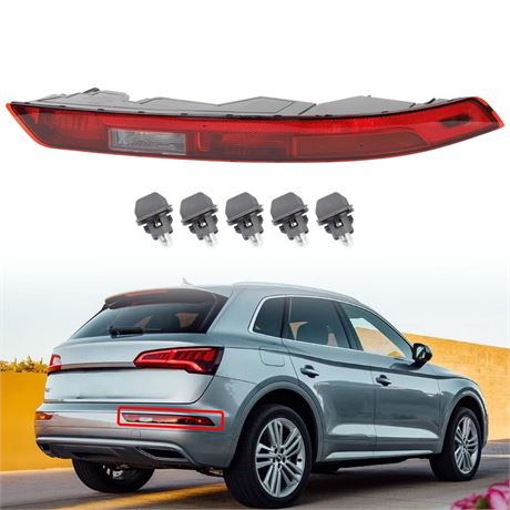 Dasbecan Right Rear Bumper Tail Light Compatible with Audi Q5 2017 2018