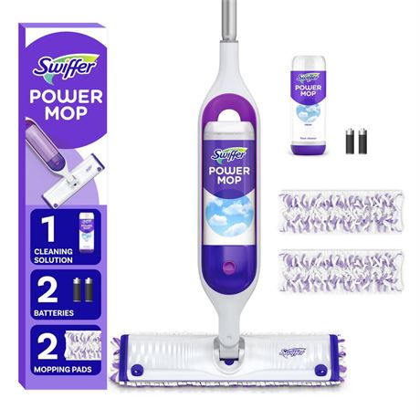 Swiffer PowerMop Multi-Surface Mop Kit for Floor Cleaning, Fresh Scent, Mopping