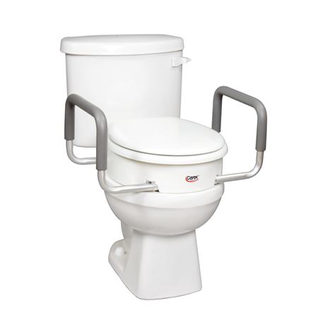 Carex Toilet Seat Elevator With Handles - For Standard Toilet Seats