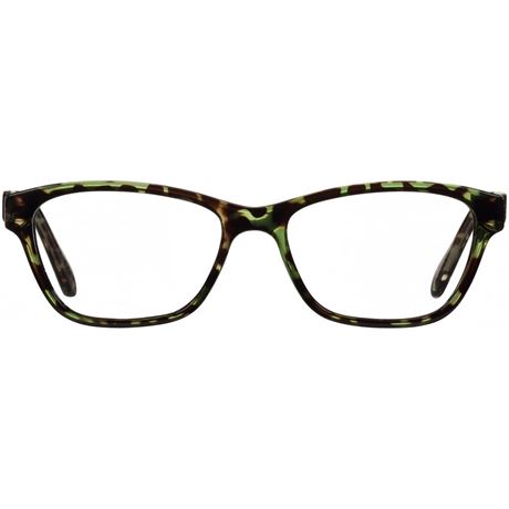 EV1 from Ellen DeGeneres Womens Prescription Eyeglasses  Amelia  Green Tortoise