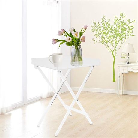 23.6in Furniture Acrylic Folding Clear Tray with Fence Folding Coffee End Table