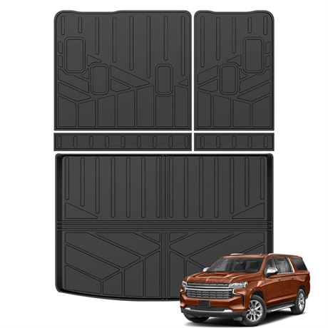 Cargo Mat Backrest Liner Compatible with 2021-2024 Chevrolet Suburban/GMC Yukon