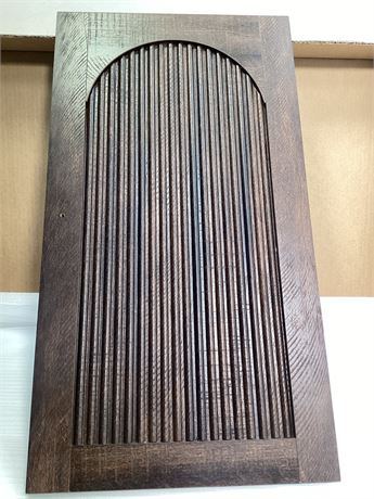 replacement cabinet door for a fluted or reeded sideboard cabinet featuring an