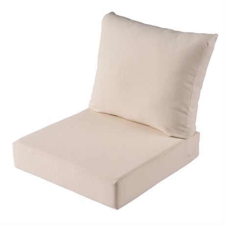 Better Homes & Gardens 24"x 24" Outdoor Deep Seat Cushion, 2-Piece, Beige