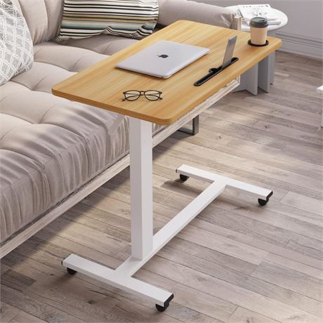 Overbed Table,Bed Desk,Hospital Bedside Table,Pneumatic Mobile Laptop Computer