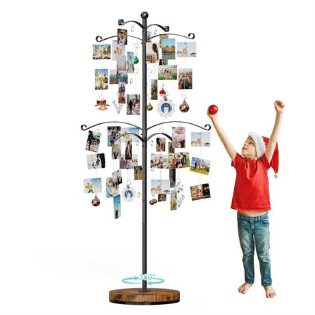 Miratino 5FT Family Tree,Party Photo Display Tree, Picture Holder Stand,90