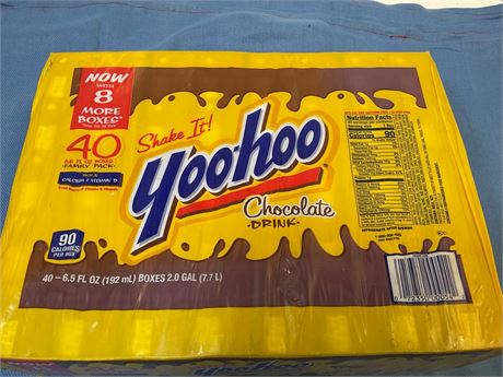 Yoo-hoo Chocolate Drink Boxes, Chocolate, 6.5 Oz Box, 40/Carton 072350000542 -