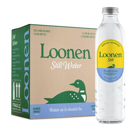 Loonen Still Spring Sourced Water, Glass Bottled with Minerals, Magnesium,