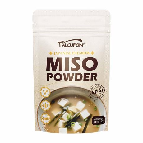 TALCUFON Miso Powder Japanese Freeze-Dried White Miso, Gluten-Free, Vegan, No