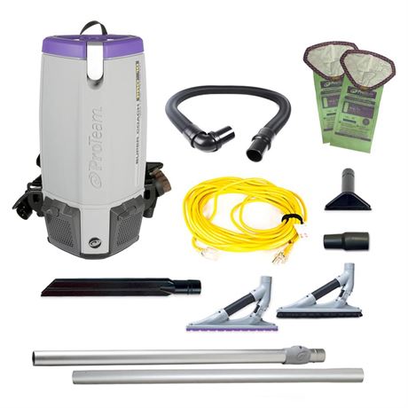 ProTeam Super Coach Pro 10 Commercial Backpack Vacuum with ProBlade Hard