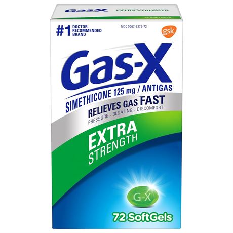 Gas-X Extra Strength Softgel for Gas Relief - 72ct