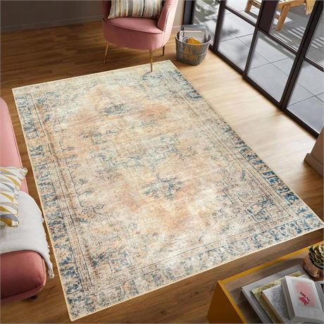 Monolia Machine Washable Area Rug, Non Slip Rug for Living Room, Bedroom,