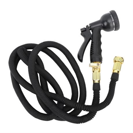 Garden Hose, 24.6ft 3x Expandable Water Hoses with Nozzle, Storage Rack,