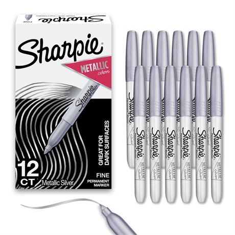 Sharpie Metallic Permanent Markers, Fine Tip Marker Set, Perfect Markers For