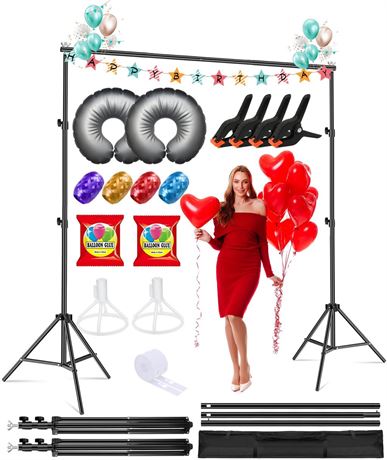 Professional Backdrop Stand for Parties, SoftTime Adjustable Backdrop Stand Kit