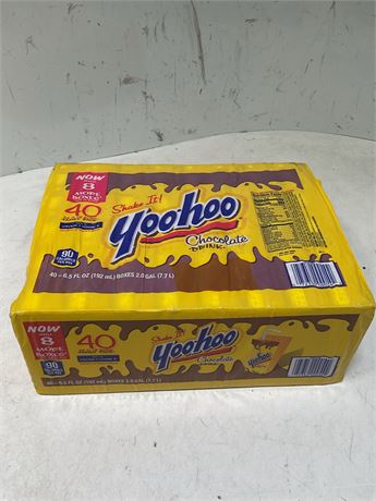 Yoo-hoo Chocolate Drink Boxes, Chocolate, 6.5 Oz Box, 40/Carton 072350000542 -