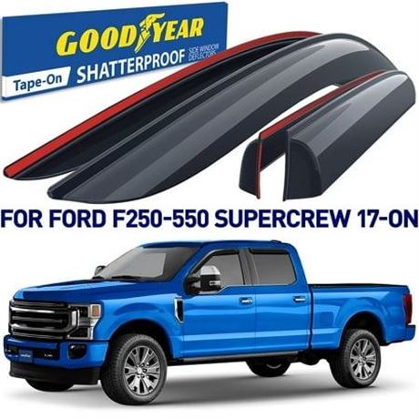 Goodyear Shatterproof Window Deflectors for Ford F250 to F550 Super Duty