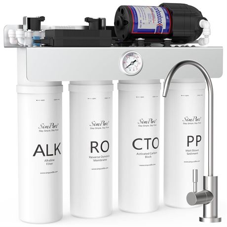 SimPure Alkaline UV Reverse Osmosis System, NSF/ANSI 58 Certified, Tankless RO