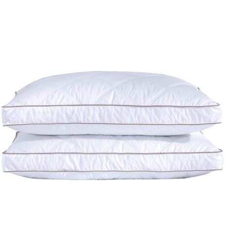 puredown® Goose Feathers and Down Pillow for Sleeping Gusseted Bed Hotel