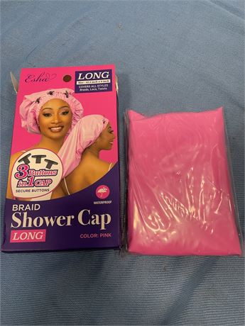 Esha Girl Shower Cap for Long Hair – Waterproof Cap for Braids, Locs & Twists –