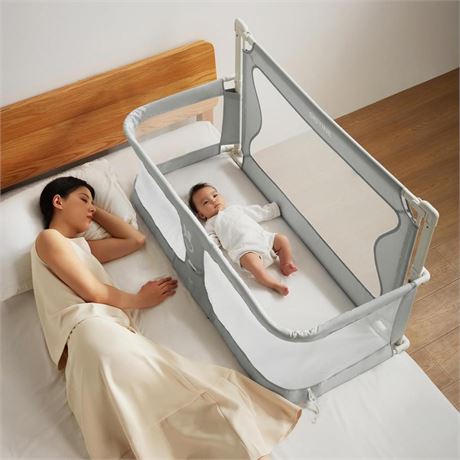SISTINE Baby Bedside Crib, 3 in 1 Baby Bassinet, Baby bedside bassinet, Safe