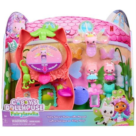 Gabby's Dollhouse Fairylandia, Kitty Fairy’s Flutter-riffic Playset with 12
