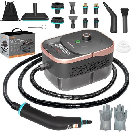 Steam Cleaner,15s Heat-Up 42.27oz Tank,2500W Pressurized Handheld Steam Cleaner