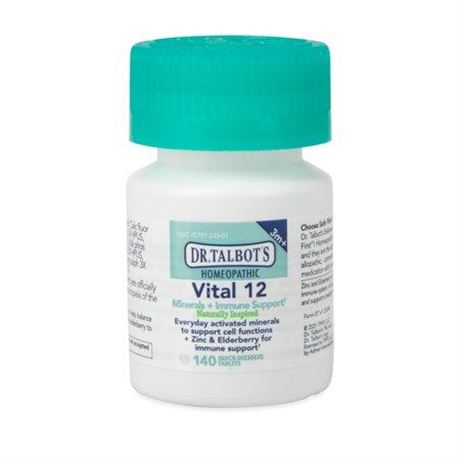 Dr. Talbot S Homeopathic Vital 12  Minerals and Immune Support with Zinc and