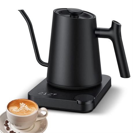 1200W Electric Gooseneck Kettle, 0.9L Temperature Control Stainless Steel
