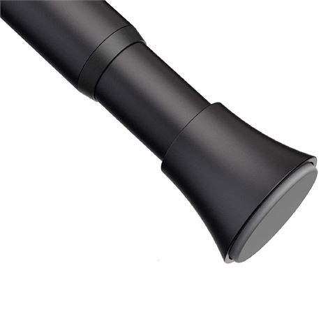 BRIOFOX Tension Shower Curtain Rod Black - Tension Curtain Rod Adjustable 32 to