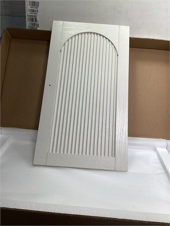 replacement cabinet door for a fluted or reeded sideboard cabinet featuring an