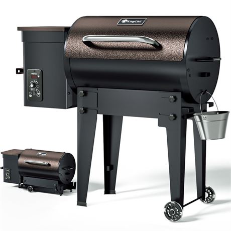 KingChii 456 sq. in Wood Pellet Smoker & Grill BBQ with Auto Temperature