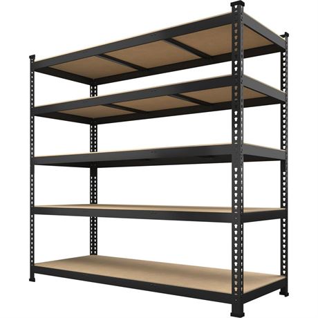 Prilinex Heavy Duty Storage Shelves 48" W x 24" D x 72" H - 5-Tier Adjustable