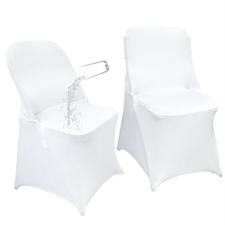40PCS Stretch Spandex Folding Waterproof Chair Covers,Universal Fitted Chair