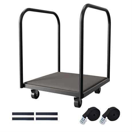 Soft Platform Cart, 2 Pole Soft Flatbed Folding Table Cart with 4Inch Swivel