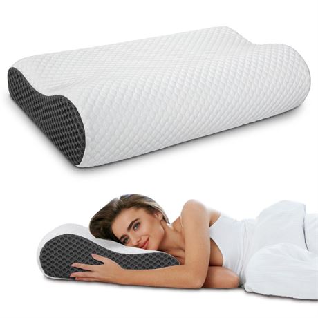 Cervical Memory Foam Pillow for Neck Pain Relief, Memory Foam Anti-Snore