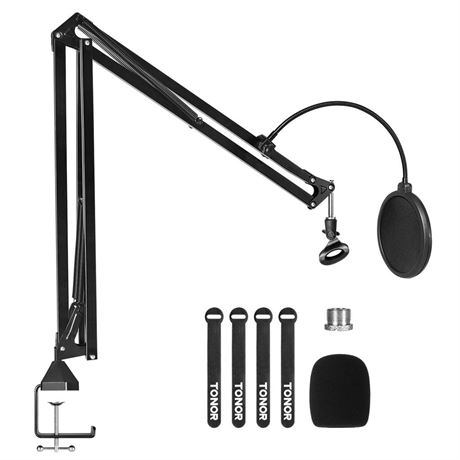 Microphone Stand Extension Arm, TONOR Studio Suspension Scissor Boom Arm with