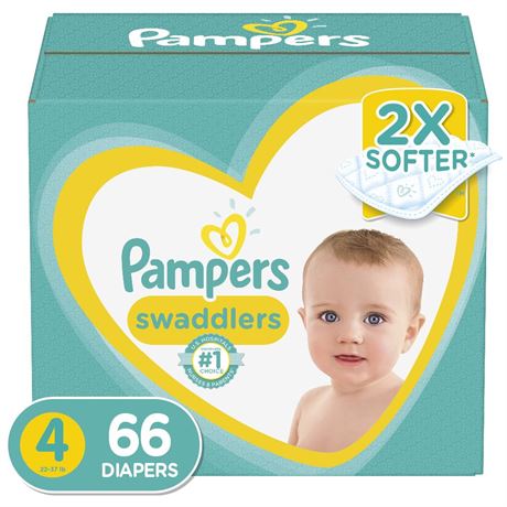 Pampers Swaddlers Diapers  Size 4  66 Count (Select for More Options)