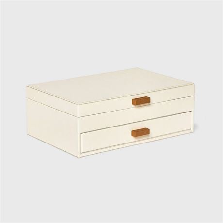 Two Drawer Organizer Jewelry Box - a New Day™ Cream