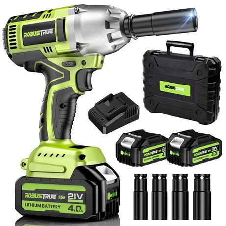 Cordless Impact Wrench, 590Ft-lbs (800N.m) Brushless 1/2 inch Impact Wrench,