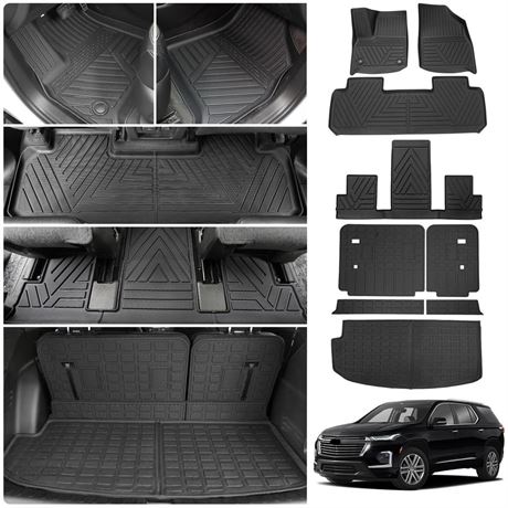 Floor Mats Compatible with 2018-2023 (Fit 2024 Traverse Limited) Chevrolet