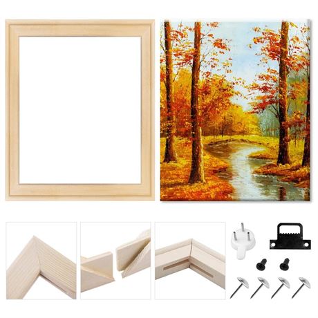 LJY&V Canvas Stretcher Bars 16x20 Inch Canvas Frame Easy to Assemble, Gallery