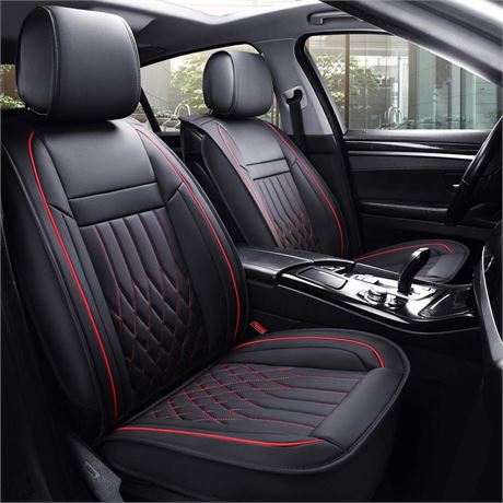Aierxuan 5pcs Car Seat Covers Full Set with Waterproof Leather,Airbag